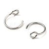 Non-Tarnish 304 Stainless Steel Clip on Nose Ring Findings STAS-P326-02P-1