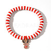 Christmas 304 Stainless Steel Enamel Charm Bracelets LS-ZQ4442-18-1