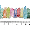 2 Strands Natural Dyed Quartz Pointed Stick Beads Strands G-PA0001-77-5
