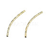 Brass Curved Tube Beads KK-N259-38B-01-3