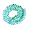 Gradient Color Baking Paint Glass Bead Strands DGLA-A039-T2mm-A018-2