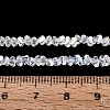 Electroplate Transparent Glass Beads Strands EGLA-Q139-01A-A01-4