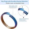 15Pcs 3 Styles Rainbow Color Titanium Alloy Split Rings FIND-OC0001-94-4