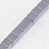 Electroplate Non-magnetic Synthetic Hematite Beads Strands G-J170A-3x3mm-01-3