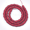 Spray Painted Non-magnetic Synthetic Hematite Beads Strands G-T116-13-18-2