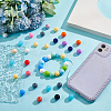 8 Sets 8 Styles Round Food Grade Eco-Friendly Silicone Beads Set SIL-PH0001-16-1