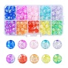 200Ps 10 Colors Transparent Crackle Acrylic Beads CACR-YW0001-1