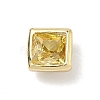 Square Brass Micro Pave Cubic Zirconia Cabochons KK-P345-13G-E06-1