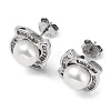 Anti-Tarnish Rhodium Plated 925 Sterling Silver Micro Pave Cubic Zirconia Vortex Stud Earrings for Women EJEW-F318-04P-1