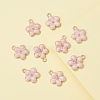 Light Gold Plated Alloy Enamel Pendants X-ENAM-R136-17A-7