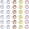 150Pcs 5 Colors Flat Round Resin Buttons BUTT-CY0001-24-6