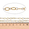 Two Tone 304 Stainless Steel Textured Oval Link Chains CHS-P028-11A-2