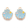 Marine Animals Alloy Enamel Pendants ENAM-T022-34H-1