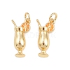 Brass Enamel Pendants KK-B157-20G-03-1