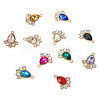 24Pcs 12 Colors Glass Rhinestone Pendants FIND-TA0001-90-3