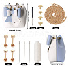 DIY Imitation Leather Knitting Crochet Bowknot Bucket Bags GN-TAC0001-06A-3