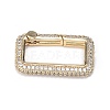 Brass Micro Pave Clear Cubic Zirconia Spring Gate Rings ZIRC-F120-006G-1