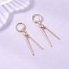 304 Stainless Steel Round with Stick Leverback Earrings EJEW-JE06827-1