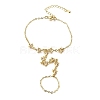 Brass Micro Pave Cubic Zirconia Mittens Bracelets BJEW-C156-01G-06-4
