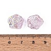 Electroplate Transparent Glass Beads Strands EGLA-N056-02A-04-4