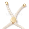 Half Finished Twisted Milan Rope Slider Bracelets FIND-G032-01G-09-6