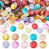 160Pcs 10 Colors Spray Paint Natural Akoya Shell Pendants SHEL-ME0001-07-1