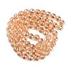 Transparent Electroplate Glass Beads Strands EGLA-N002-34C-C26-4