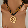 Summer Alloy Pendant Leopard Print Cord Necklaces FS-WG0DEDB-02-1