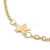 PVD Vacuum Plating 304 Stainless Steel Star Link Anklet with Cable Chains for Women STAS-E001-20G-2