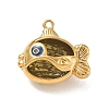 Hollow 304 Stainless Steel Two Sides Enamel Pendants STAS-L316-17G-01-2