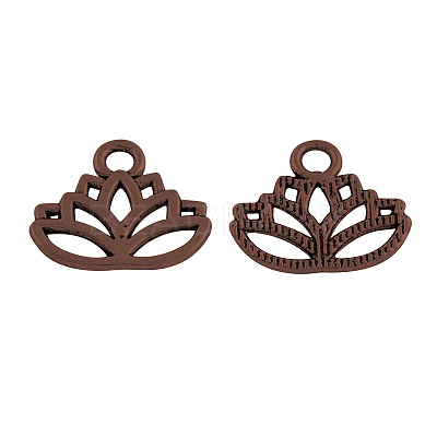 Tibetan Style Alloy Charms TIBEP-36884-R-NR-1