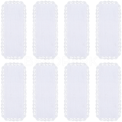 10Pcs Linen Aida Cloth Bookmarks for Cross Stitch Making DIY-CY0001-77-1