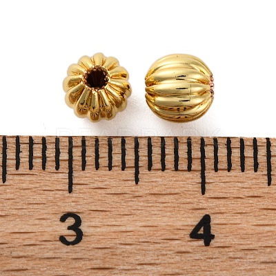 Rack Plating Pumpkin Brass Spacer Beads KK-Z070-35G-02-1