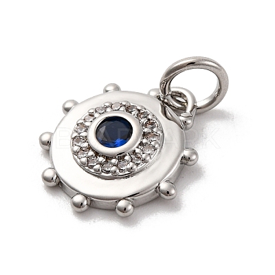 Brass Micro Pave Cubic Zirconia Charms KK-U033-22P-02-1