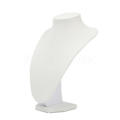 MDF Covered with PU Leather Bust Shaped Necklace Display Stands ODIS-S015-02A-1