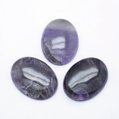 Natural Amethyst Cabochons G-P393-I20-1