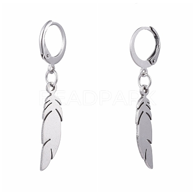 Tarnish Resistant 304 Stainless Steel Leverback Earrings EJEW-JE04185-02-1