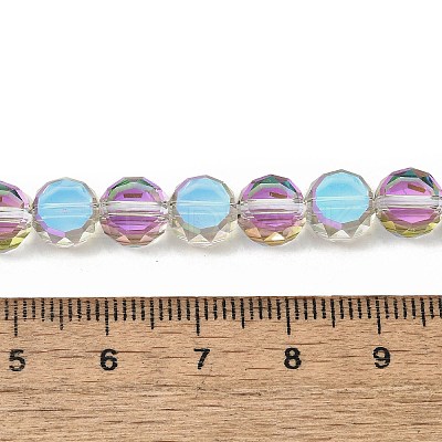 Electroplate Glass Beads Strands EGLA-L045-G-HR01-1