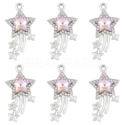 10Pcs Glass Pendants GLAA-YW0004-64B-02-1