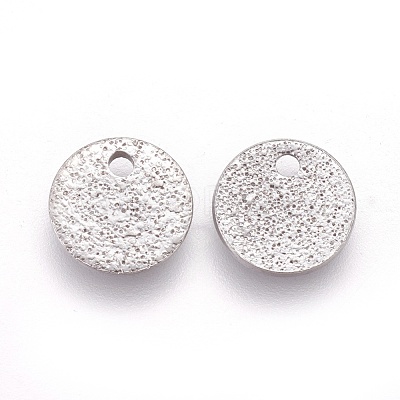 Non-Tarnish 304 Stainless Steel Charms STAS-E455-02P-8mm-1