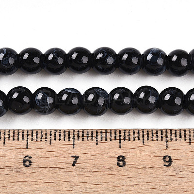 Baking Paint Glass Beads Strands DGLA-N003-6mm-A10-1