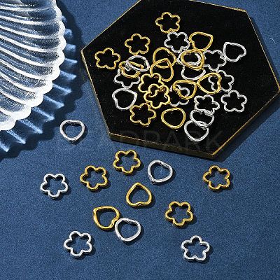 50Pcs Tibetan Style Alloy Bead Frame TIBEB-FS0001-10AG-1
