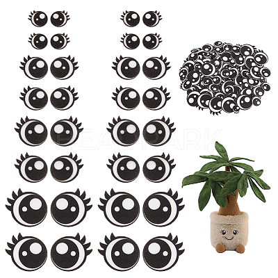 2 Bagds Oval Felt Craft Doll Eye DIY-FG0010-04B-1