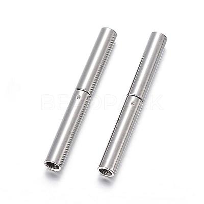 Tarnish Resistant 304 Stainless Steel Bayonet Clasps STAS-F108-12P-1.7mm-1