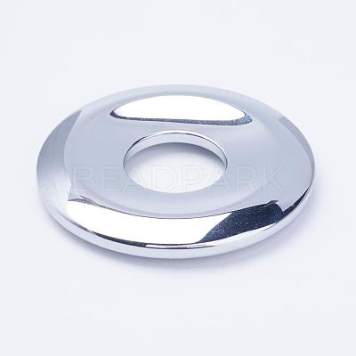 Electroplate Non-Magnetic Synthetic Hematite Pendants G-F510-35B-1