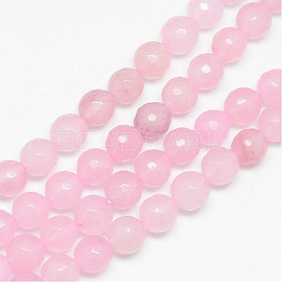 Natural White Jade Bead Strands G-R346-8mm-18-1