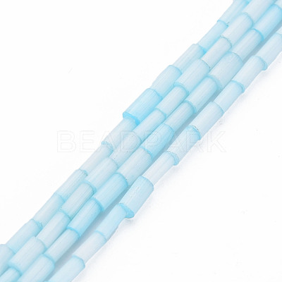 Glass Silk Stain Style Beads Strands GLAA-N047-001B-01-1