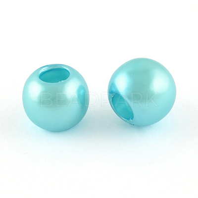 ABS Plastic Imitation Pearl European Beads MACR-R530-12mm-A33-1