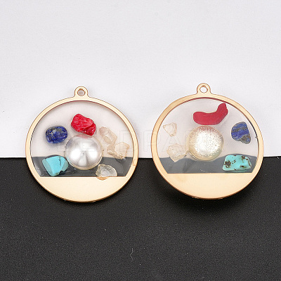Epoxy Resin Pendants PALLOY-T070-24-1