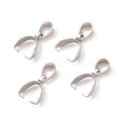 Non-Tarnish 201 Stainless Steel Pendant Pinch Bails STAS-P223-16P-C-1